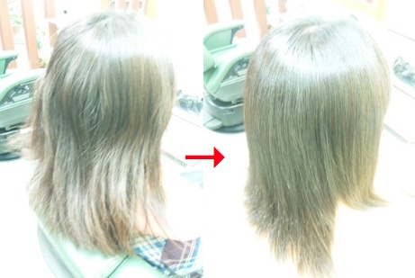 この写真のようなサプリカラーをしていた97%の美容室は進化したシステム:マレーア・レナータカラーへ転換しています。なおこの施術に用いたミコノスは既に廃盤になりました。
