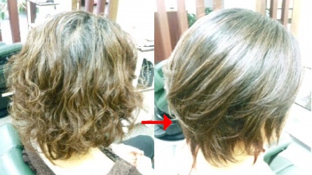 この写真のようなサプリカラーをしていた97%の美容室は進化したシステム:マレーア・レナータカラーへ転換しています。なおこの施術に用いたミコノスは既に廃盤になりました。