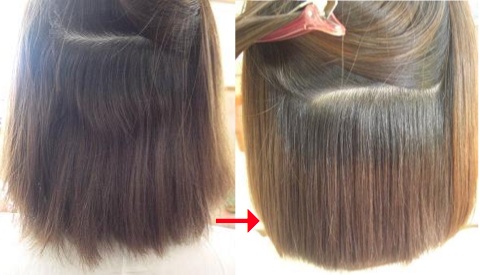 この写真のような縮毛矯正をされていた97%の美容室は進化したシステム:マレーア・レナータ縮毛矯正施術へ転換しています。なおこの施術に用いたミコノスは既に廃盤になりました。