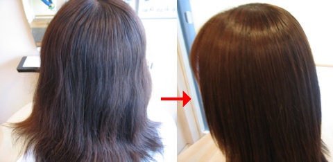 この写真のような縮毛矯正をされていた97%の美容室は進化したシステム:マレーア・レナータ縮毛矯正施術へ転換しています。なおこの施術に用いたミコノスは既に廃盤になりました。