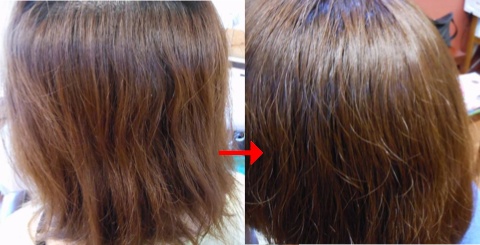 この写真のようなサプリカラーをしていた97%の美容室は進化したシステム:マレーア・レナータカラーへ転換しています。なおこの施術に用いたミコノスは既に廃盤になりました。