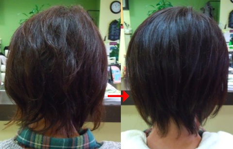 この写真のようなサプリカラーをしていた97%の美容室は進化したシステム:マレーア・レナータカラーへ転換しています。なおこの施術に用いたミコノスは既に廃盤になりました。