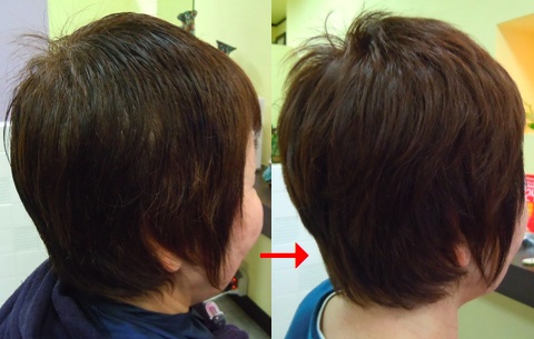 この写真のようなサプリカラーをしていた97%の美容室は進化したシステム:マレーア・レナータカラーへ転換しています。なおこの施術に用いたミコノスは既に廃盤になりました。