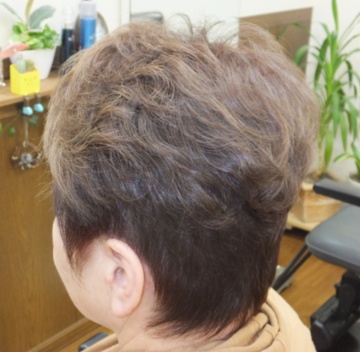 この写真のようなパーマ+カラー施術をされていた97%の美容室は進化したシステム:マレーア・レナータカール+カラー施術へ転換しています。なおこの施術に用いたミコノスは既に廃盤になりました。